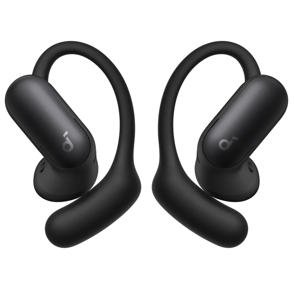Soundcore AeroFit 2 Pro open ear-hörlurar med brusreducering Svart