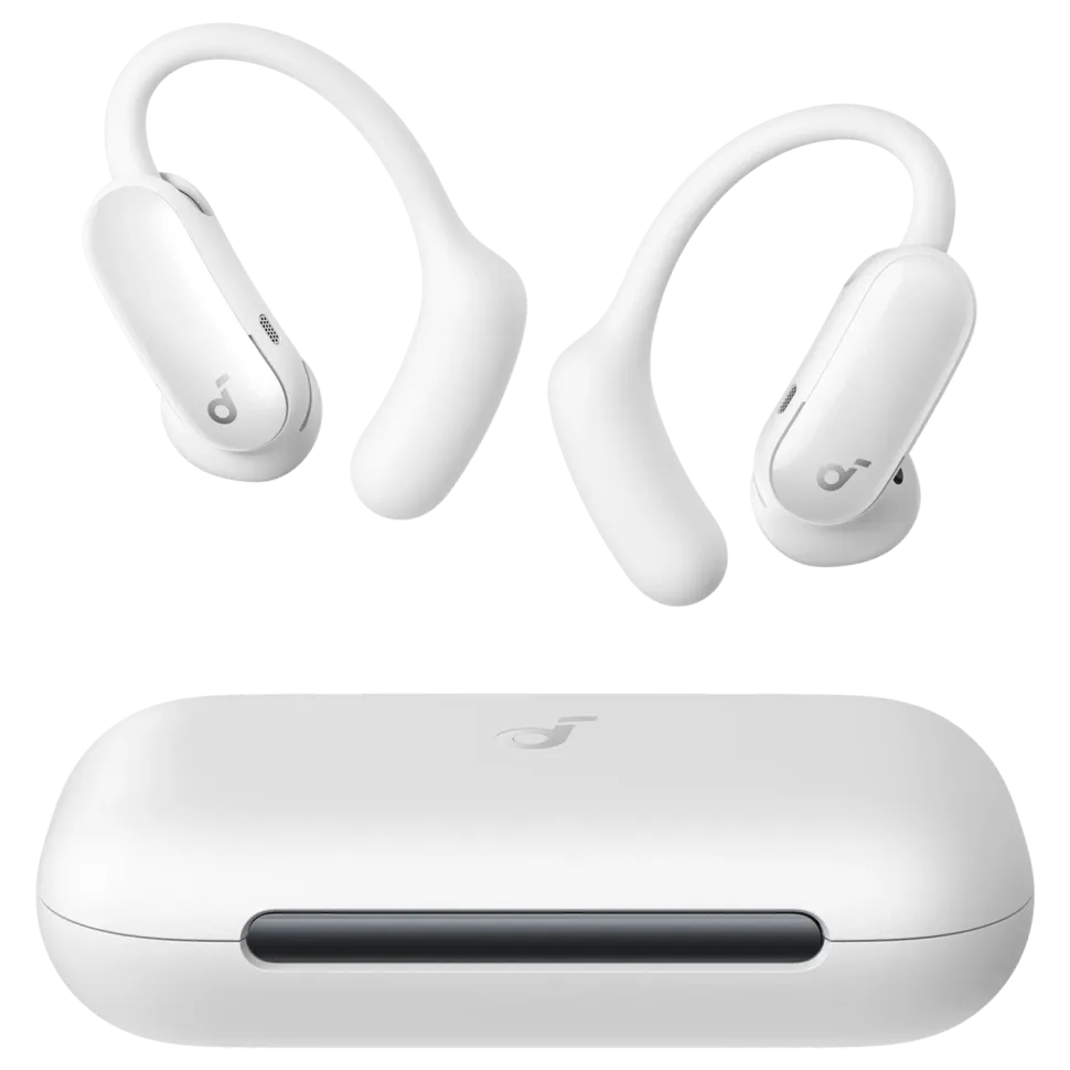 Soundcore AeroFit 2 Pro open ear-hörlurar med brusreducering Vit