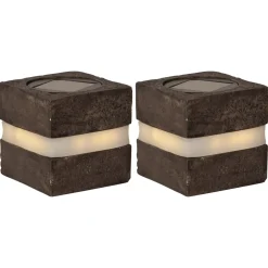 Star Trading Stonecube Trädgårdsbelysning med solceller 2-pack
