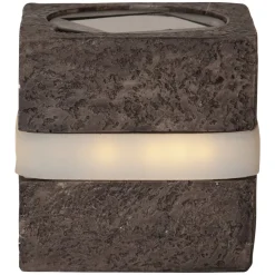 Star Trading Stonecube Trädgårdsbelysning med solceller 2-pack