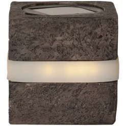 Star Trading Stonecube Trädgårdsbelysning med solceller 2-pack