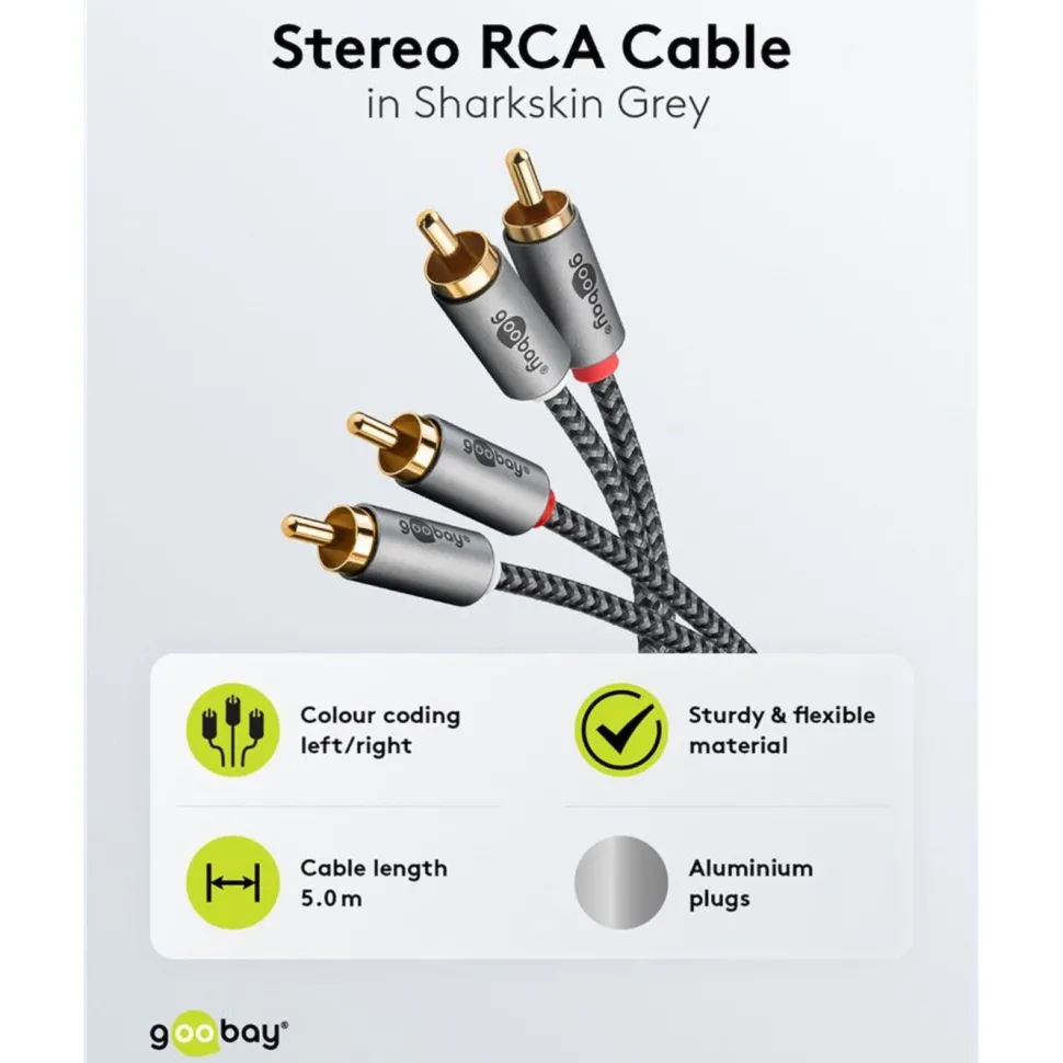Stereo RCA-kabel 5 m
