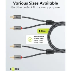 Stereo RCA-kabel 1 m