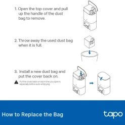 TP-Link Dammsugarpåsar till Tapo robotdammsugare (5-pack)