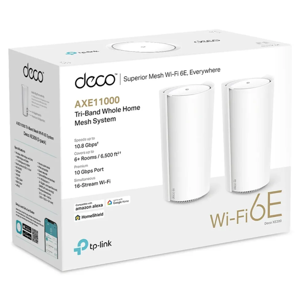 TP-Link Deco XE200 Mesh-router med Wifi 6E AXE11000 1-pack