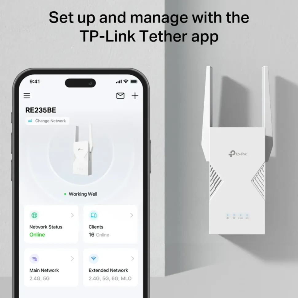 TP-Link RE235BE Wifi 7-repeater BE3600