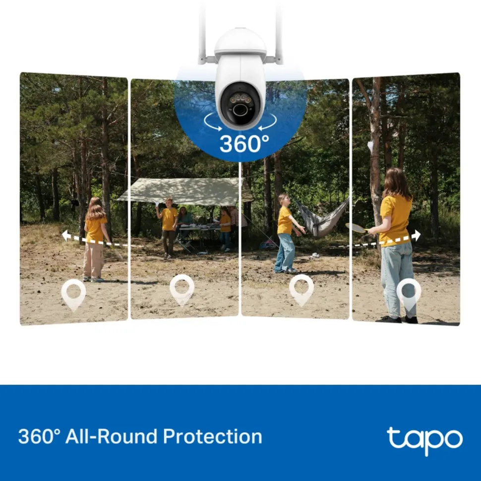 TP-Link Tapo C665G Solcellsdriven 4K Pan/Tilt övervakningskamera med Wi-Fi/4G