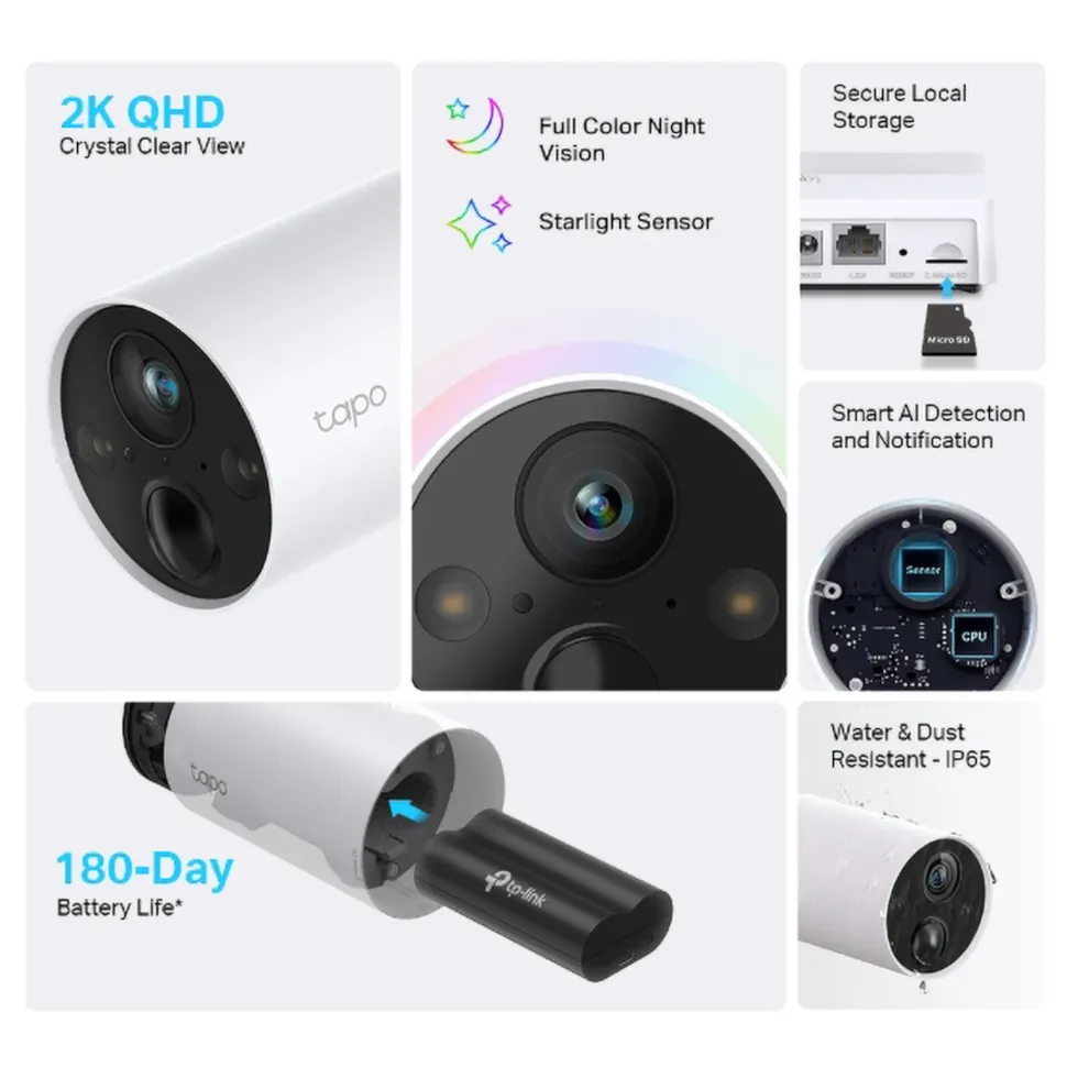 TP-Link Tapo C420S2 Trådlös övervakningskamera 2-pack