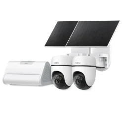 TP-Link Tapo HB112 solcellsdriven övervakningskamera 2K pan/tilt 2-pack Vit