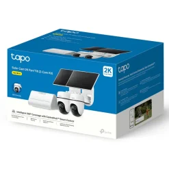 TP-Link Tapo HB112 solcellsdriven övervakningskamera 2K pan/tilt 2-pack Vit
