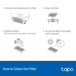 TP-Link Tapo RVA520 HEPA-filter för robotdammsugare 4-pack