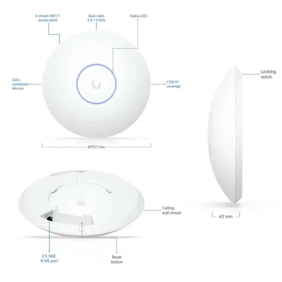 Ubiquiti UniFi U7 Long-Range accesspunkt