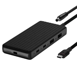 Unisynk USB-C-dockningsstation 9 portar 4K för dubbla skärmar