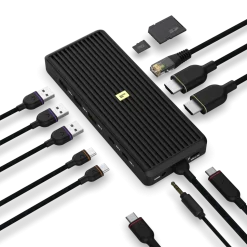 Unisynk USB-C-Hubb 12 portar 8K för dubbla skärmar