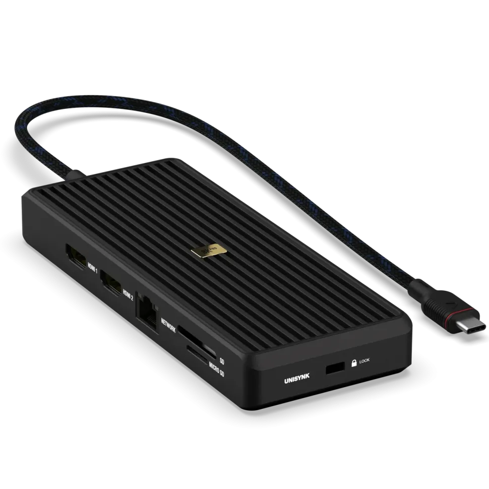 Unisynk USB-C-Hubb 12 portar 8K för dubbla skärmar