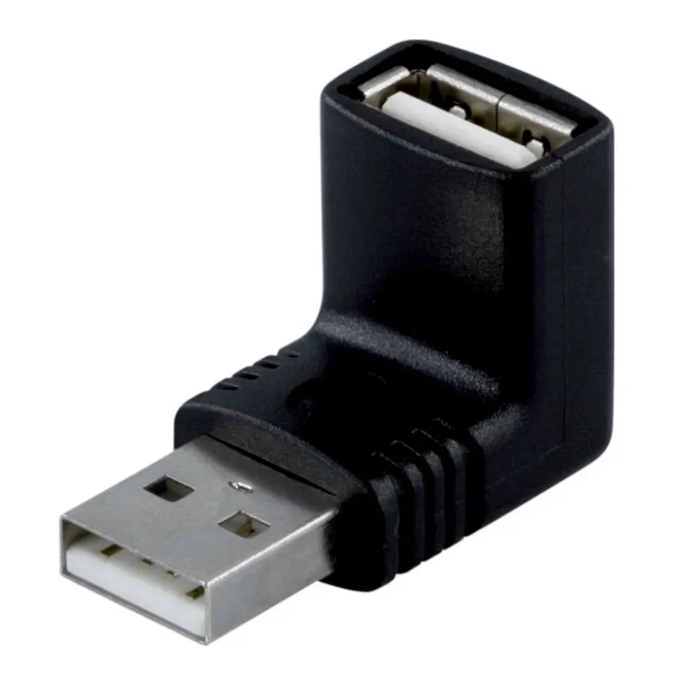 USB-adapter vinkel USB-A hane till USB-A hona
