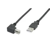 USB-B-kabel med vinklad kontakt 1,0 m