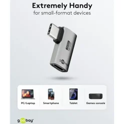 USB-C-adapter med 90° horisontell vinkel – USB4