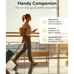 USB-C-vinkeladapter 90° med USB4-stöd