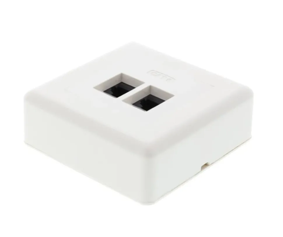 Utanpåliggande UTP-nätverksuttag Cat. 6 2-port