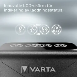 Varta LCD Plug Charger+ Batteriladdare