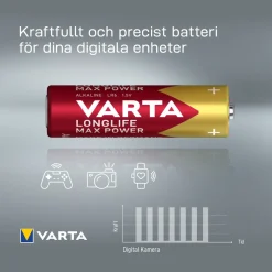 Varta Longlife Max Power AA-batterier 4-pack
