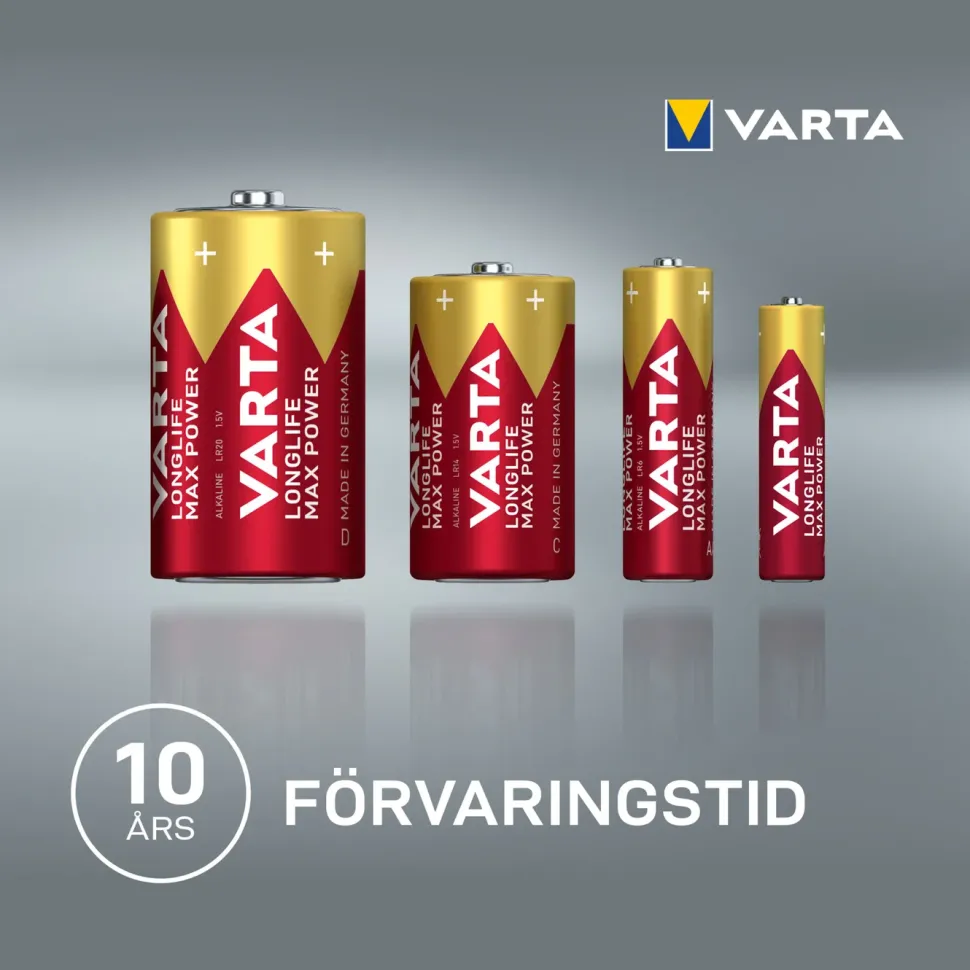 Varta Longlife Power Alkaliskt 9 V-batteri 1-pack