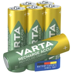 Varta Recharge Recycled AA-batterier 2100 mAh 6-pack