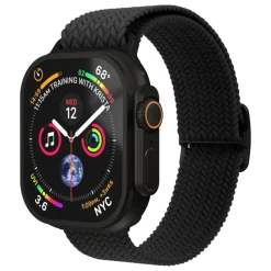Vonmählen Woven Loop flätat armband till Apple Watch 44/45/46/49 mm All Black