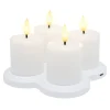 Värmeljus LED laddbara 4-pack