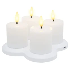 Värmeljus LED laddbara 4-pack