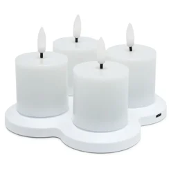 Värmeljus LED laddbara 4-pack