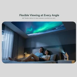 Wanbo Portabel projektor med Android TV och 360° gimbalstativ