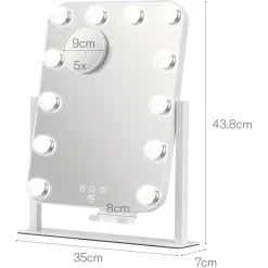 Wilfa Shine sminkspegel med LED-belysning