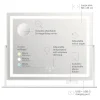 Wilfa Sparkle Stockholm sminkspegel med LED-ljus 58 cm