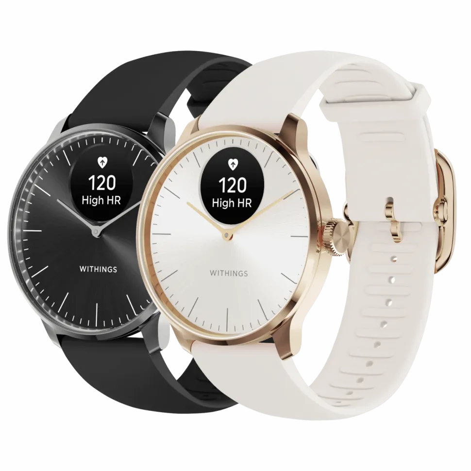 Withings Scanwatch Light Smartklocka med klassisk urtavla 37 mm Rose Gold