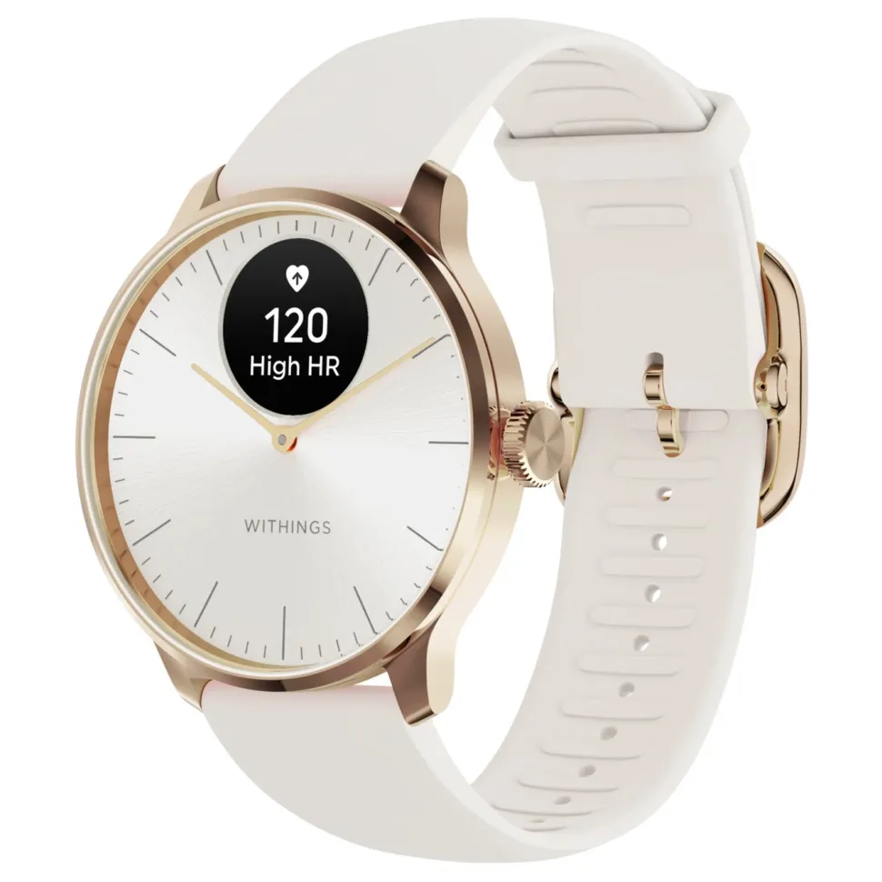 Withings Scanwatch Light Smartklocka med klassisk urtavla 37 mm Rose Gold