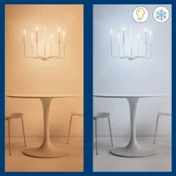 WiZ Clear Filament-kronljus C35 Smart LED-lampa E14 470 lm