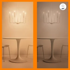 WiZ Clear Filament-kronljus C35 Smart LED-lampa E14 470 lm