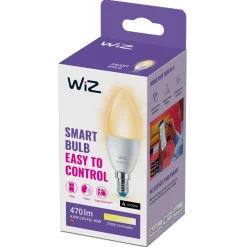 WiZ Varmvit C37 Smart LED-lampa E14 470 lm