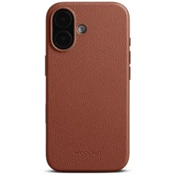 WOOLNUT Läderfodral för iPhone 17 Cognac