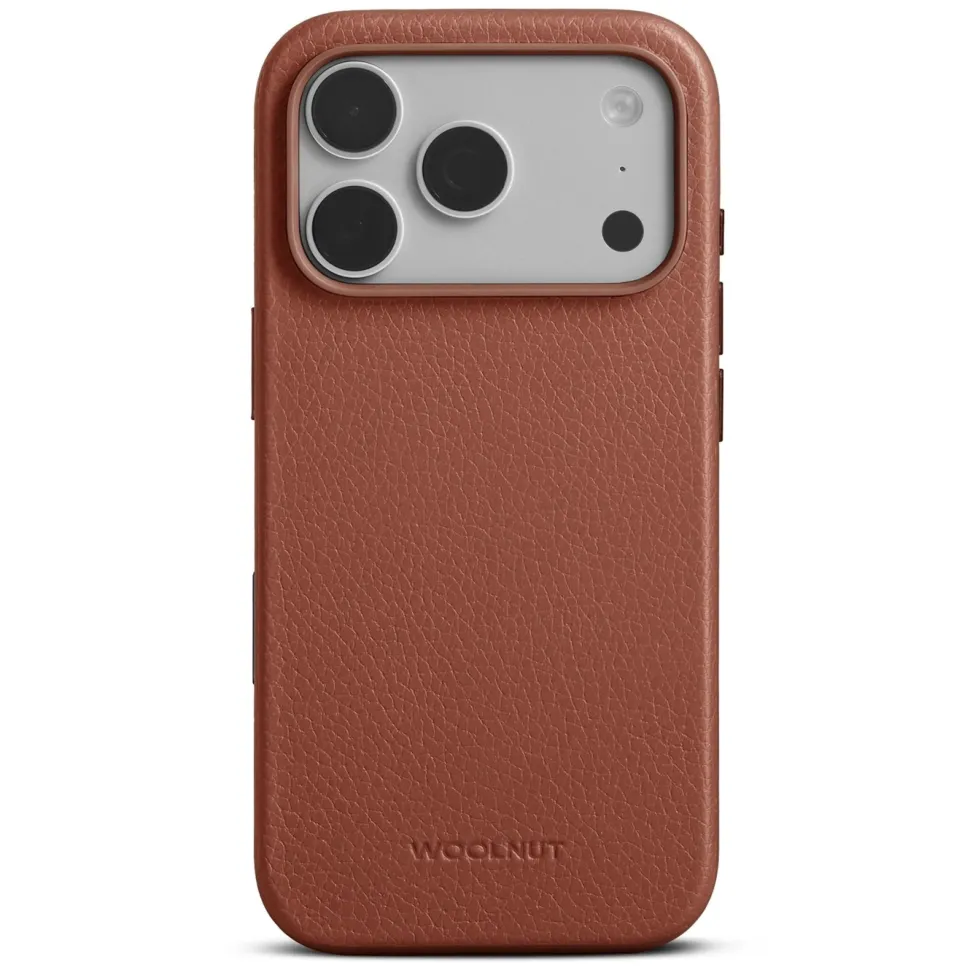 WOOLNUT Läderfodral för iPhone 17 Pro Cognac