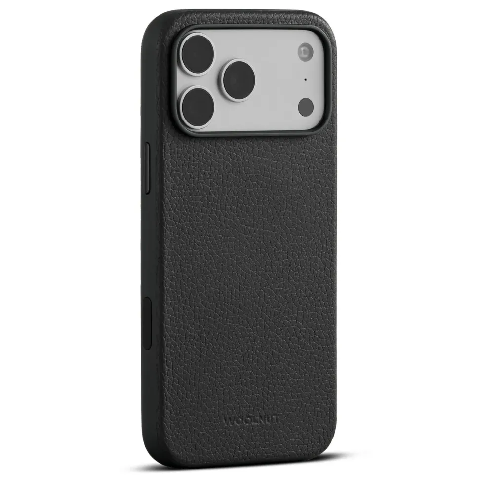 WOOLNUT Läderfodral för iPhone 17 Pro Max Svart
