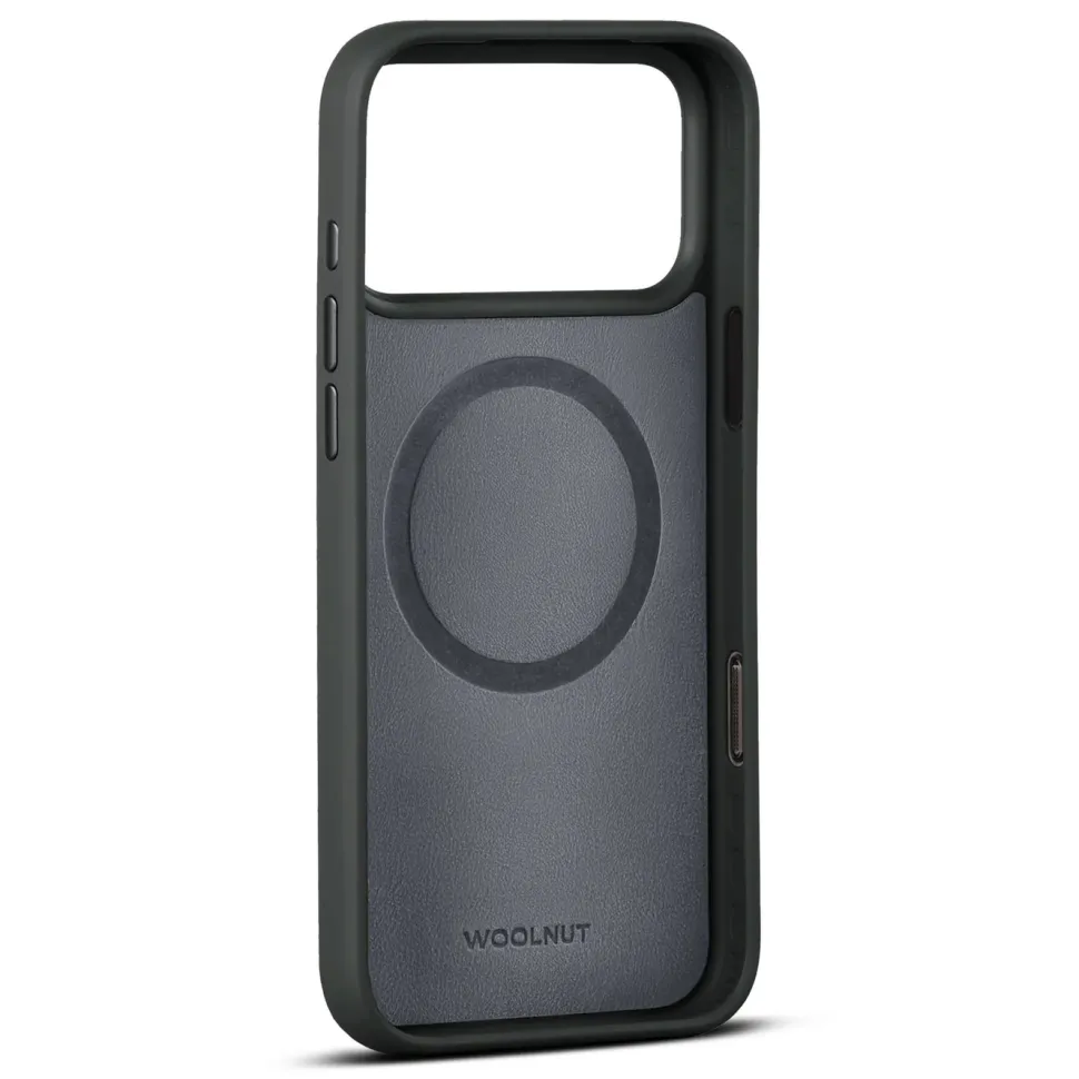 WOOLNUT Läderfodral för iPhone 17 Pro Max Svart
