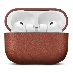 WOOLNUT Skal i läder till AirPods Pro 3-laddfodral Cognac