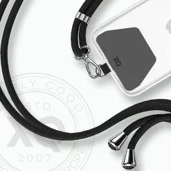Xqisit Phone Strap Universal mobilrem för mobilskal Svart