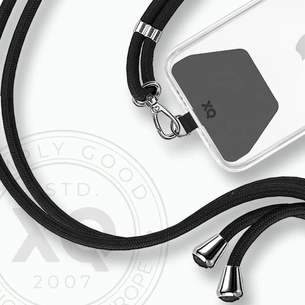 Xqisit Phone Strap Universal mobilrem för mobilskal Svart