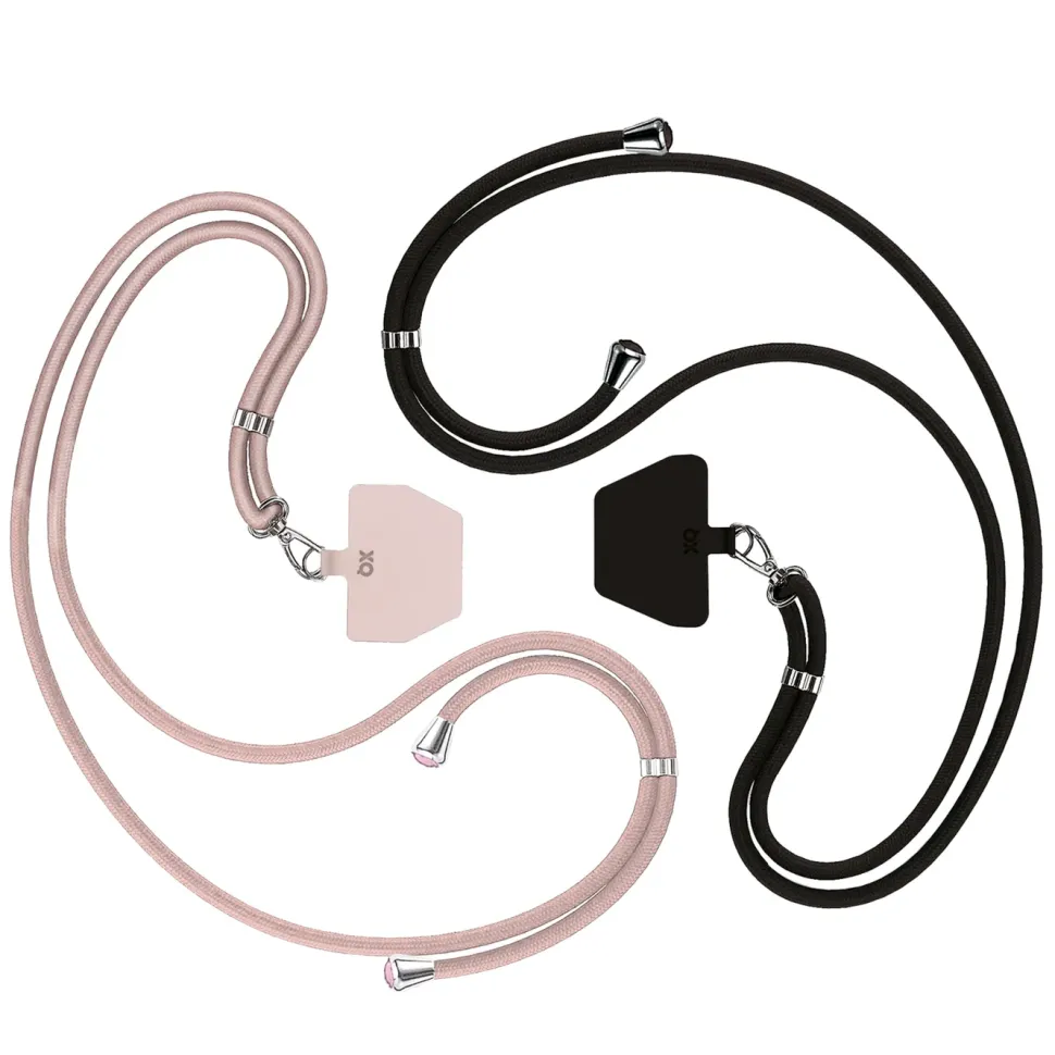 Xqisit Phone Strap Universal mobilrem för mobilskal Svart