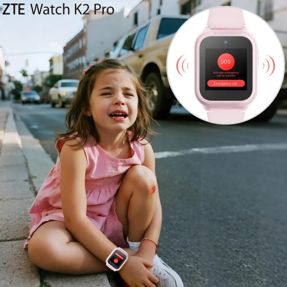 ZTE Watch K2 Pro – smartklocka för barn Rosa